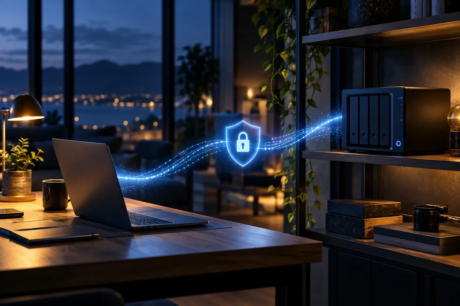 Veilige externe verbinding tussen laptop en NAS