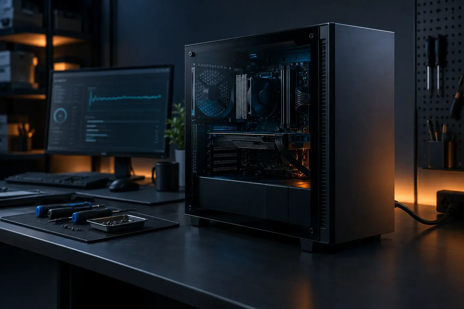 Desktopcomputer wordt onderzocht vanwege onverwacht uitschakelen