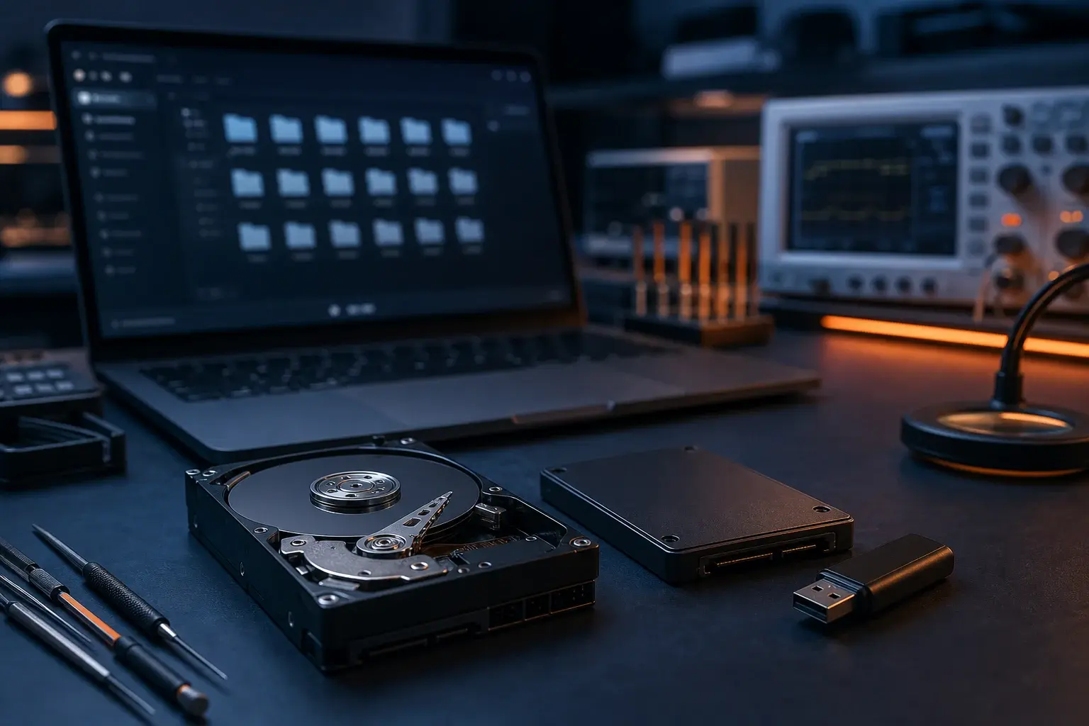 Professionele data recovery voor harde schijven SSD USB en NAS