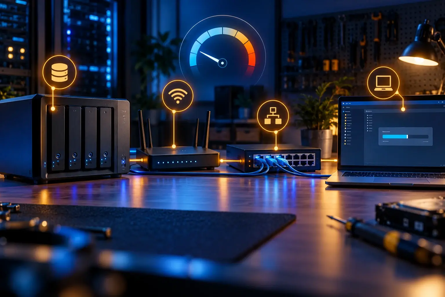Trage NAS onderzoeken via netwerk, opslag en computer