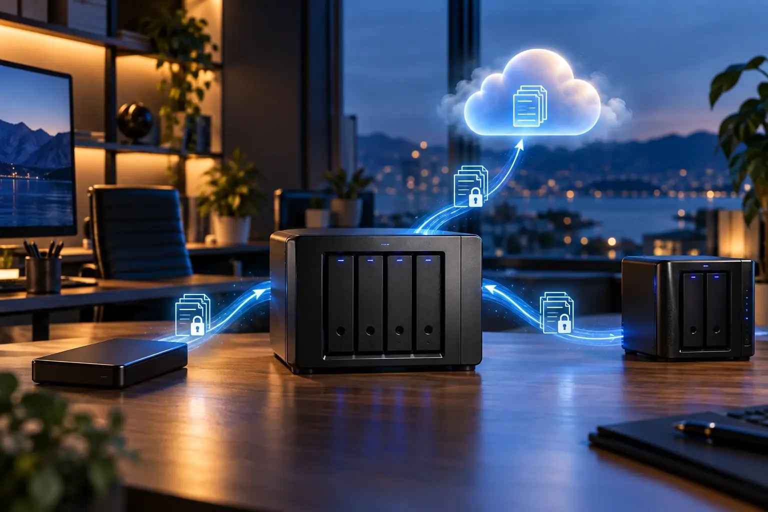 NAS-back-up naar externe schijf, tweede NAS en cloud